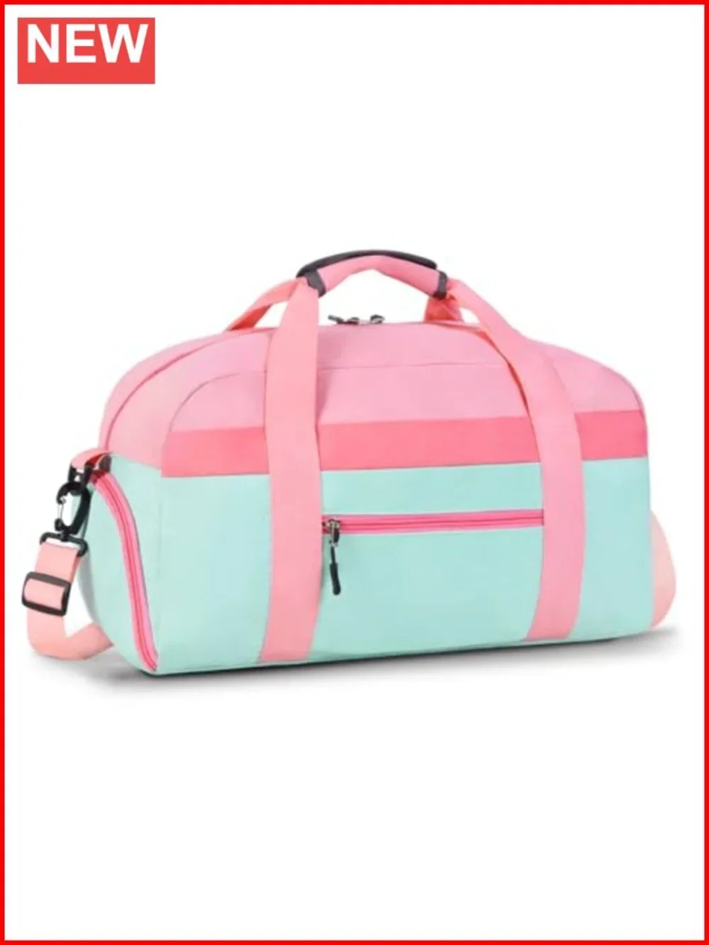 Travel Duffle Bag with Wet Pocket & Shoe Compartment, Trolley Sleeve